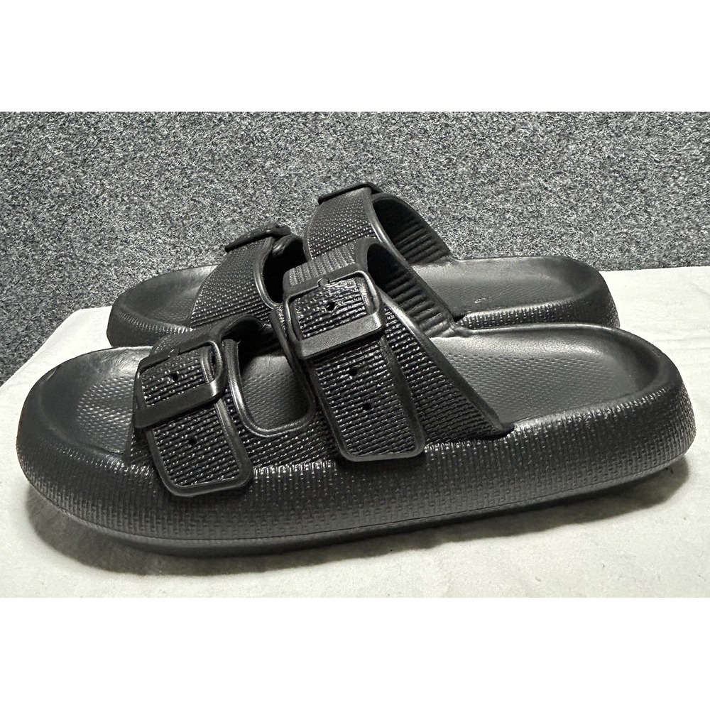 Pillow Cloud Double Buckle Adjustable Slides - EVA Flat Sandals- Women's Size 9 - Picture 8 of 8